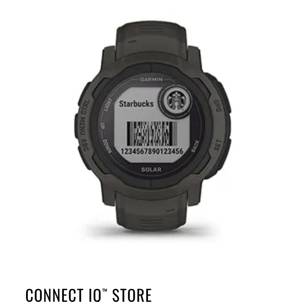 Garmin Black Smartwatch with Rugged Durable Strap GARMIN INSTINCT 2 SOLAR